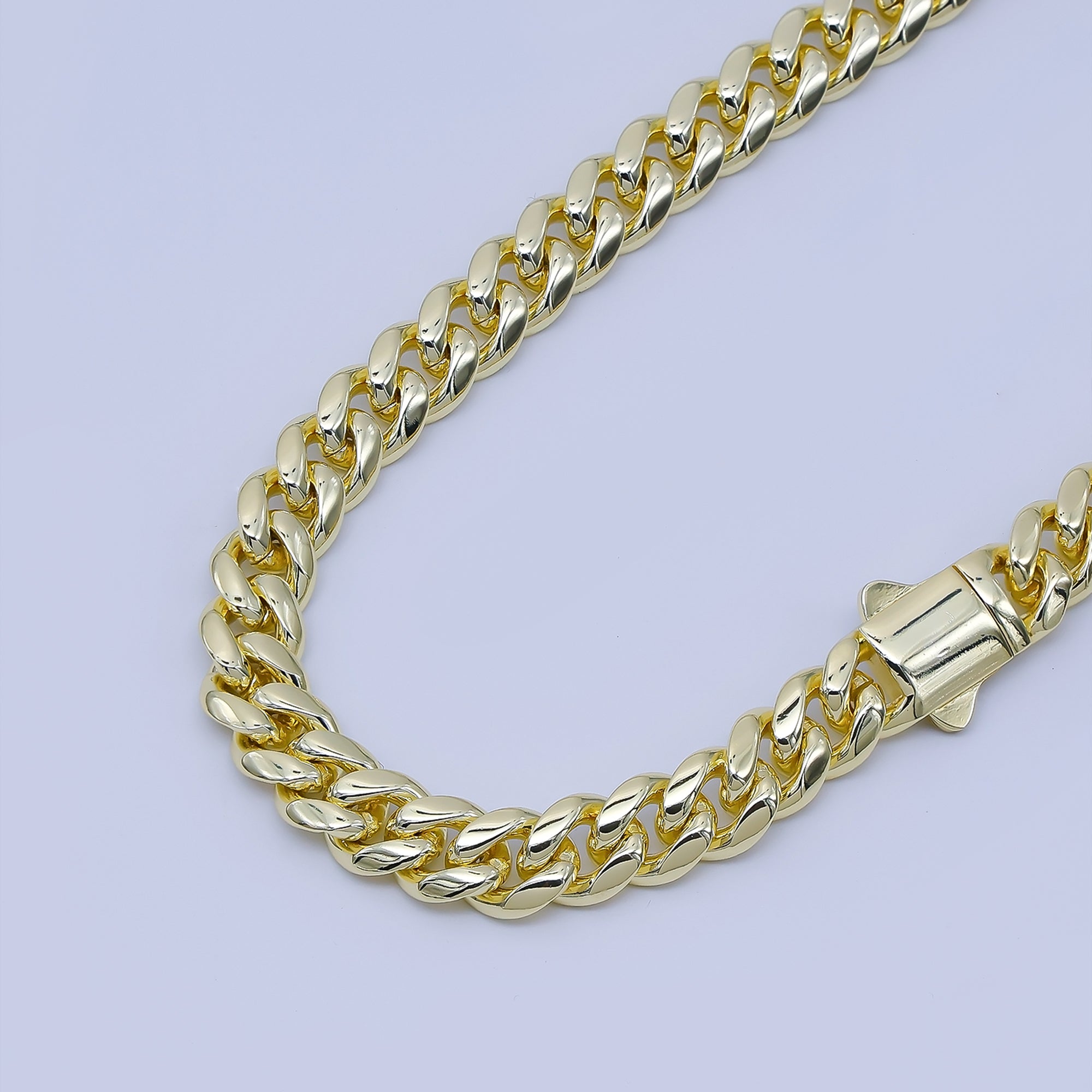 Chunky Gold Stainless Steel Men's Cuban Link Chain Necklace 18.11” Long, 12mm Wide WA-3908
