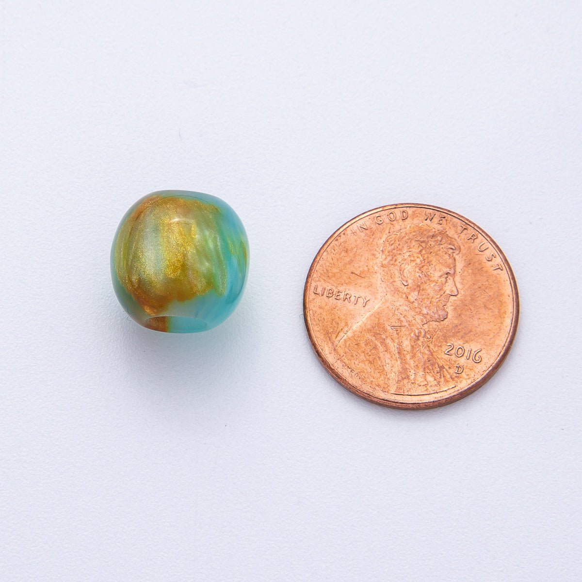 10 pcs 12mm Green, Red, Blue, Grey Multicolor Glitter Resin Round Bead Set | B606 B607 - DLUXCA