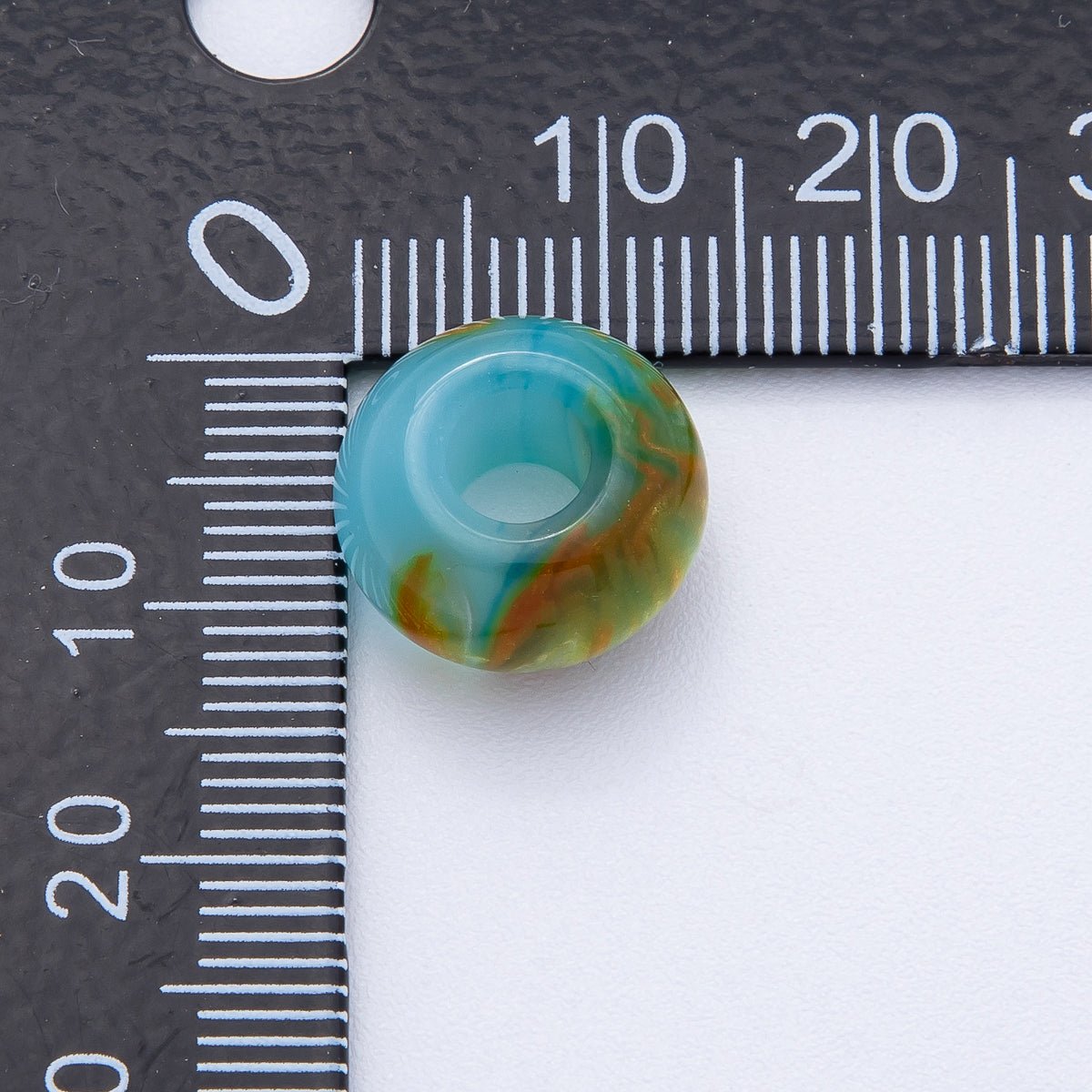 10 pcs 7mm Blue, Green, Brown, Red Multicolor Resin Rondelle Bead | B618 B621 - DLUXCA