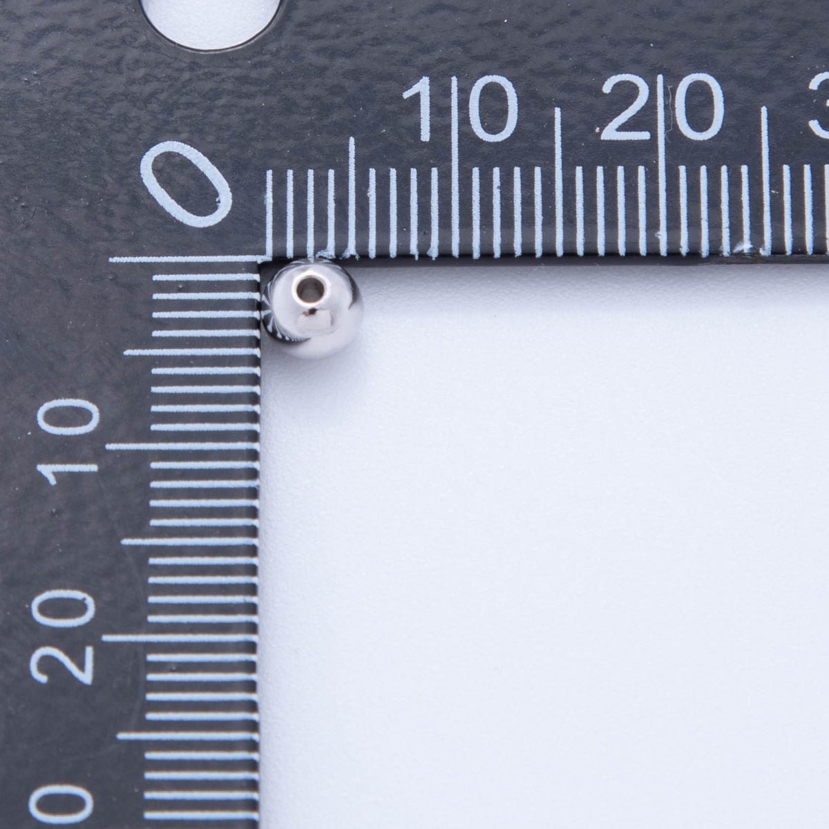 10 Pcs Bag of 3,4,5,6 mm Silver Seamless Round Beads for Jewelry Making Supply B - 306 - DLUXCA