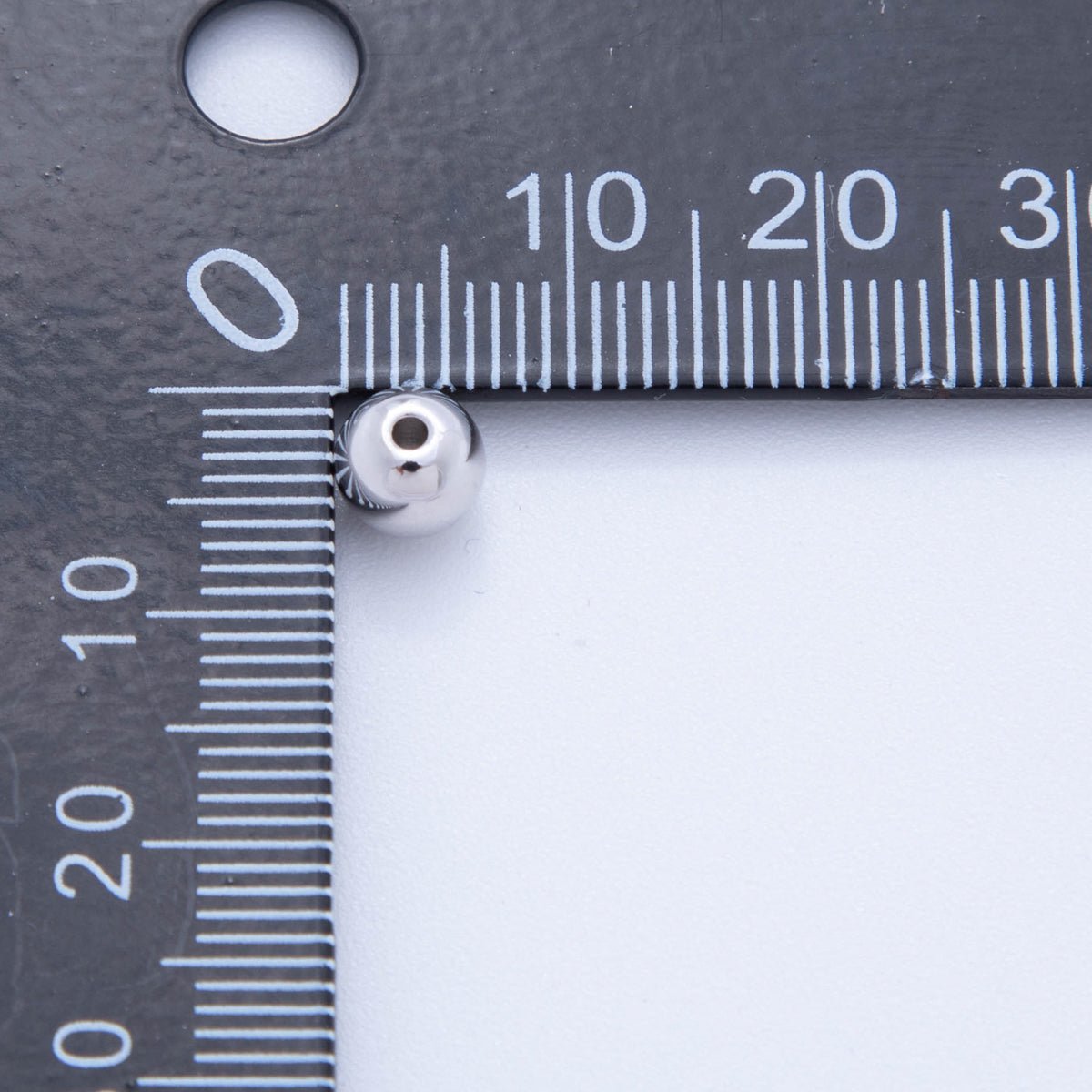 10 Pcs Bag of 3,4,5,6 mm Silver Seamless Round Beads for Jewelry Making Supply B - 306 - DLUXCA