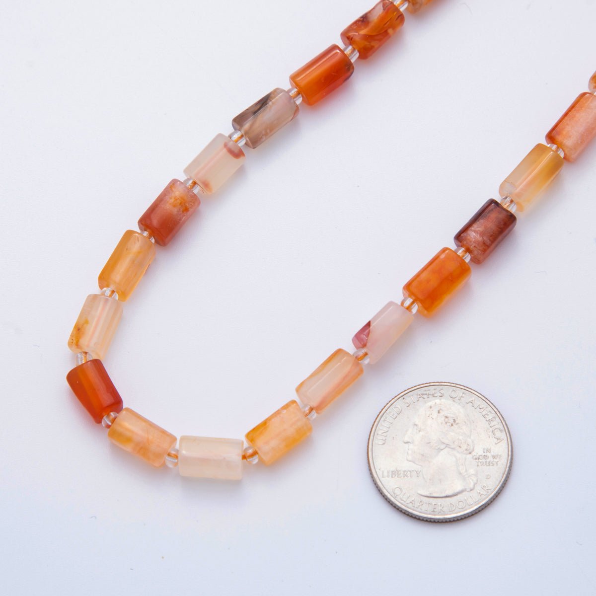 10.5mm Bead Natural Gemstone Cylinder Tube Strand Finding | WA - 1504 - DLUXCA