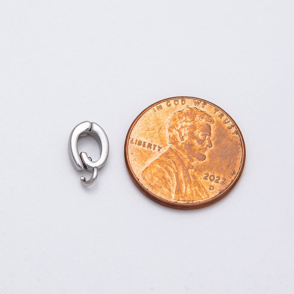 10mm Silver Minimalist Snap Latch Pendant Bail Holder Enhancer | Findings - 00121 - DLUXCA