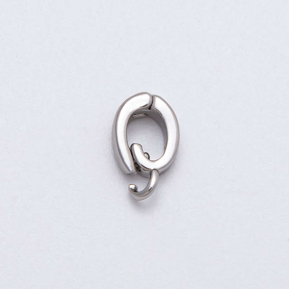 10mm Silver Minimalist Snap Latch Pendant Bail Holder Enhancer | Findings - 00121 - DLUXCA