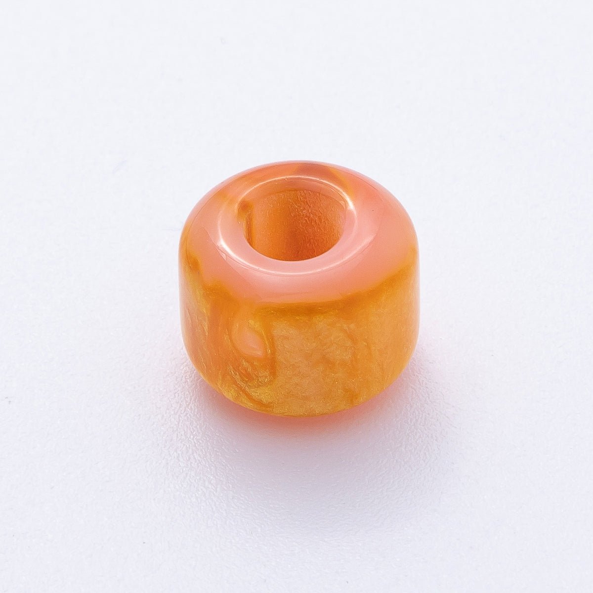 10pcs 12.5mm Blue, Pink, Grey, Yellow, Brown Glitter Acrylic Resin Rondelle Bead | B549 - B851 - DLUXCA