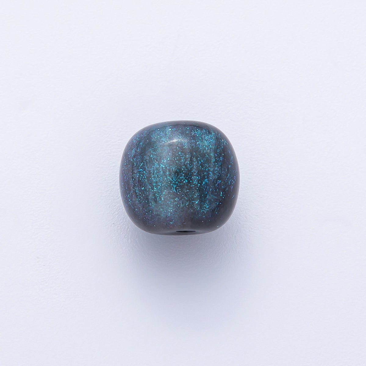 10pcs 12mm Black, Red, Blue, Grey, Green Glitter Resin Round Bead | B675 - B678 - DLUXCA