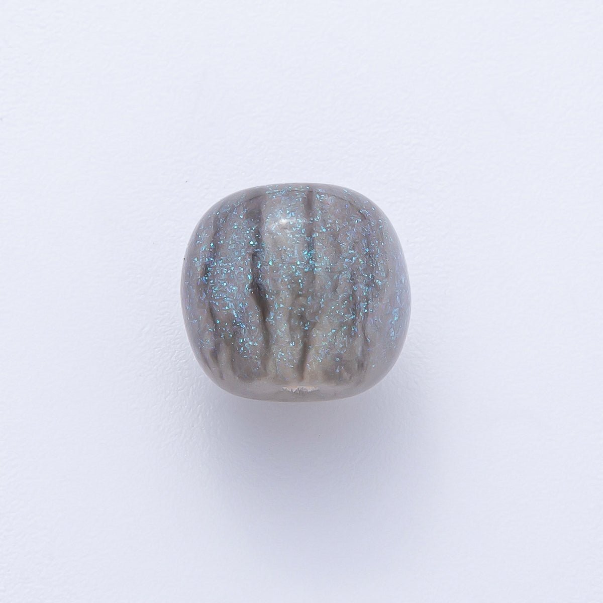 10pcs 12mm Black, Red, Blue, Grey, Green Glitter Resin Round Bead | B675 - B678 - DLUXCA