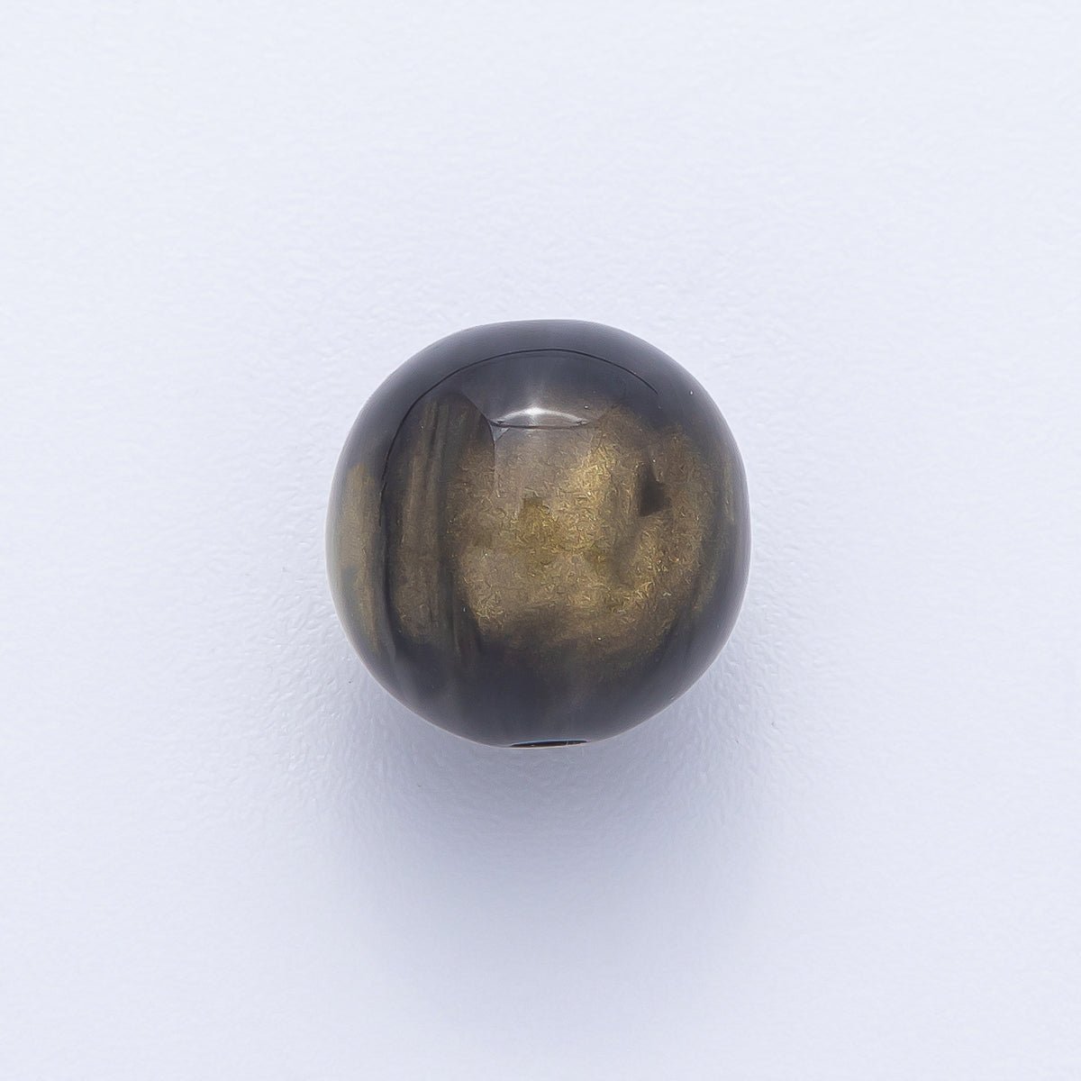 10pcs 12mm Black, White, Blue, Green, Grey, Pink, Red, Teal Glitter Resin Round Bead | B686 - B694 - DLUXCA