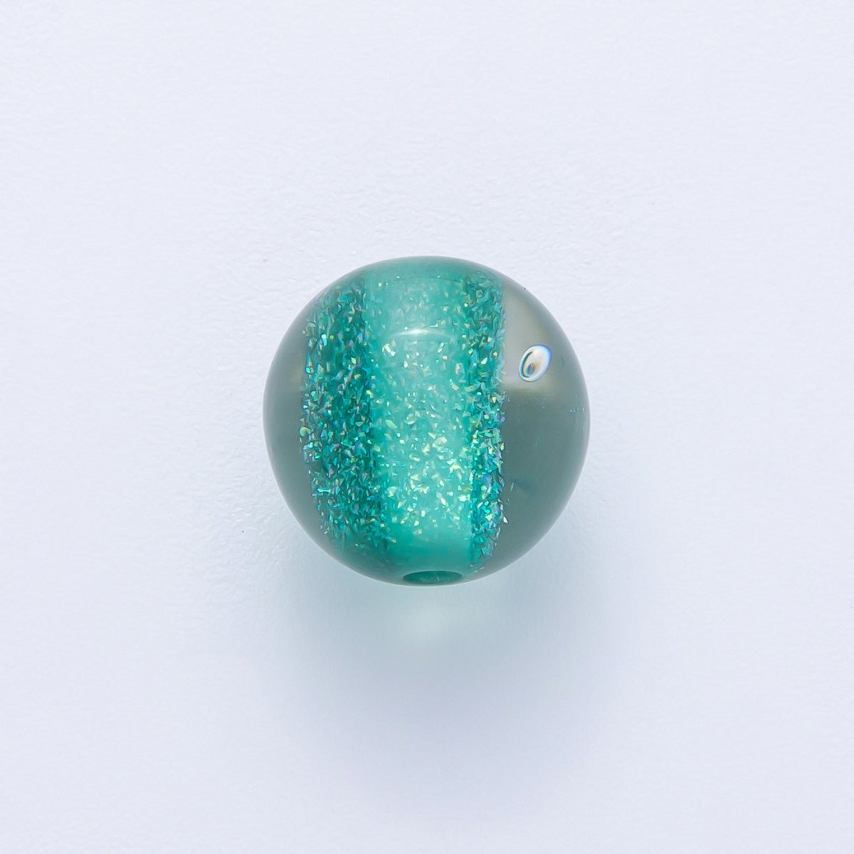 10pcs 12mm Green, Red, Grey, Purple, Black, Pink Glitter Resin Round Bead | B680 - B685 - DLUXCA