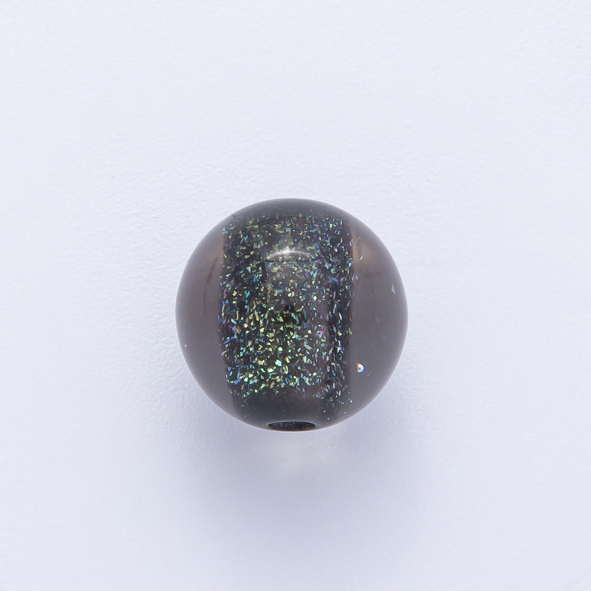 10pcs 12mm Green, Red, Grey, Purple, Black, Pink Glitter Resin Round Bead | B680 - B685 - DLUXCA