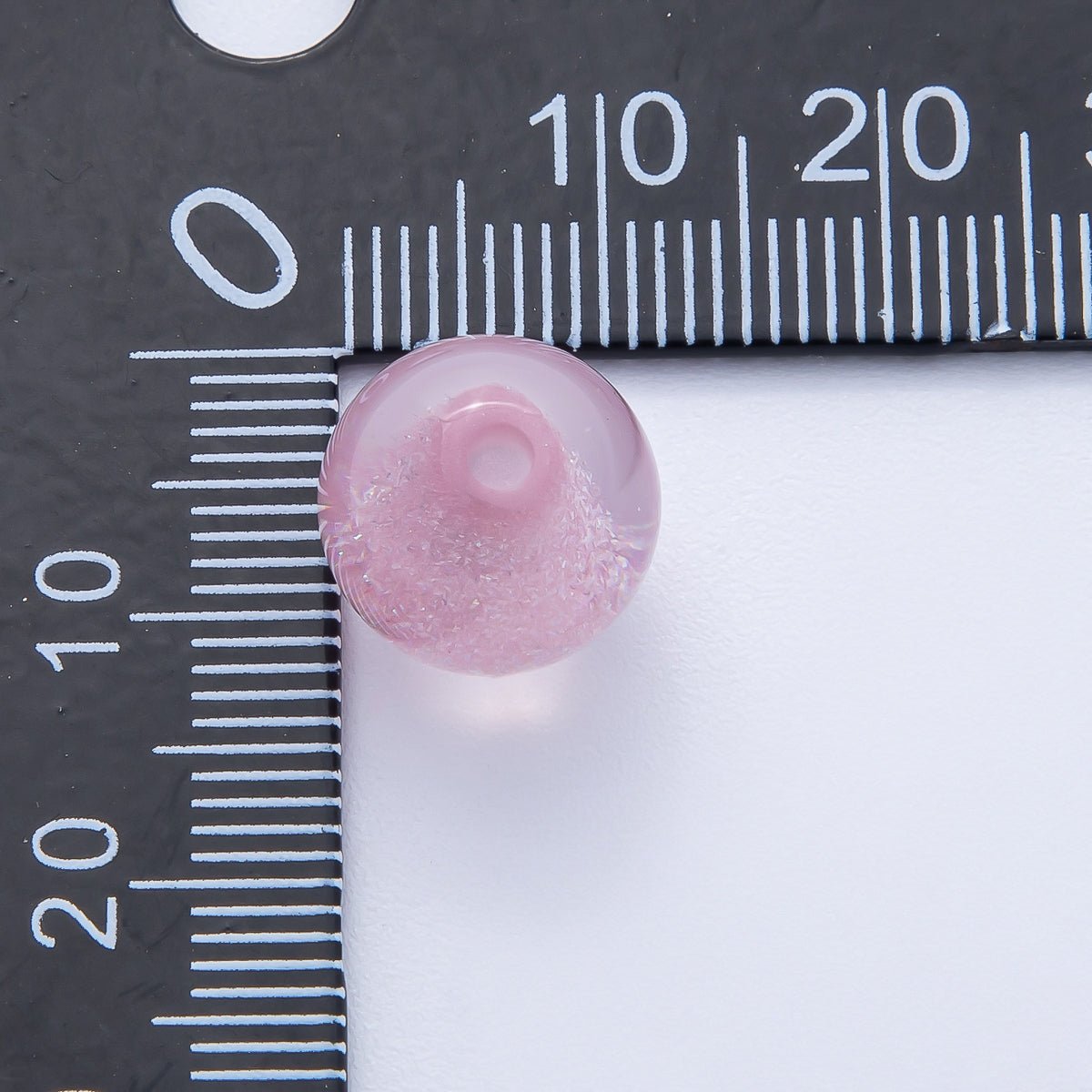 10pcs 12mm Green, Red, Grey, Purple, Black, Pink Glitter Resin Round Bead | B680 - B685 - DLUXCA