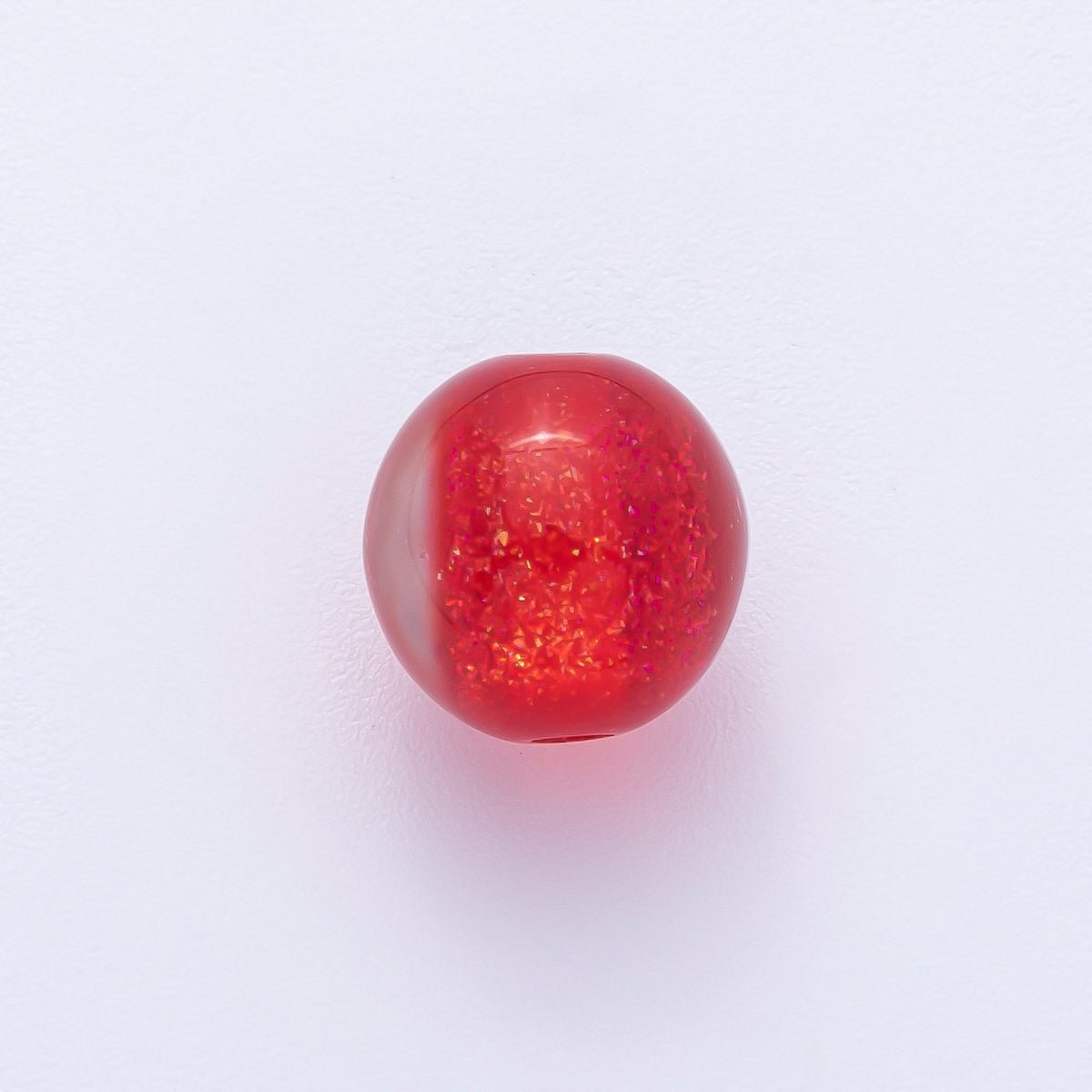 10pcs 12mm Green, Red, Grey, Purple, Black, Pink Glitter Resin Round Bead | B680 - B685 - DLUXCA