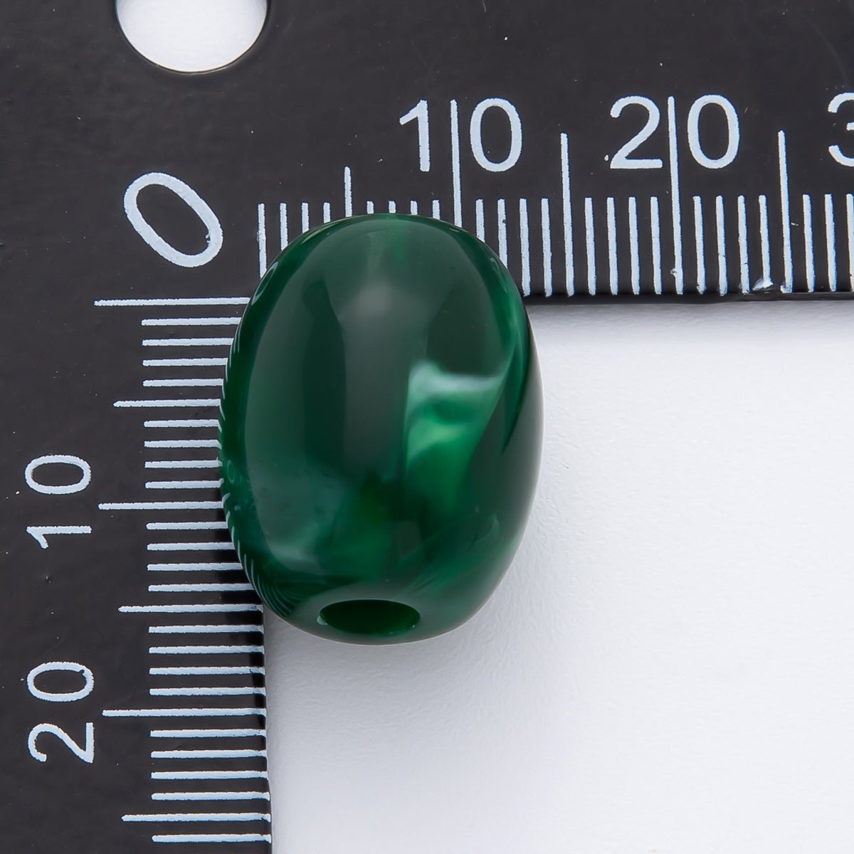 10pcs 18mm Dark Blue Marble Resin Oval Bead Set | Beads - 00029 - Beads - 00033 - DLUXCA