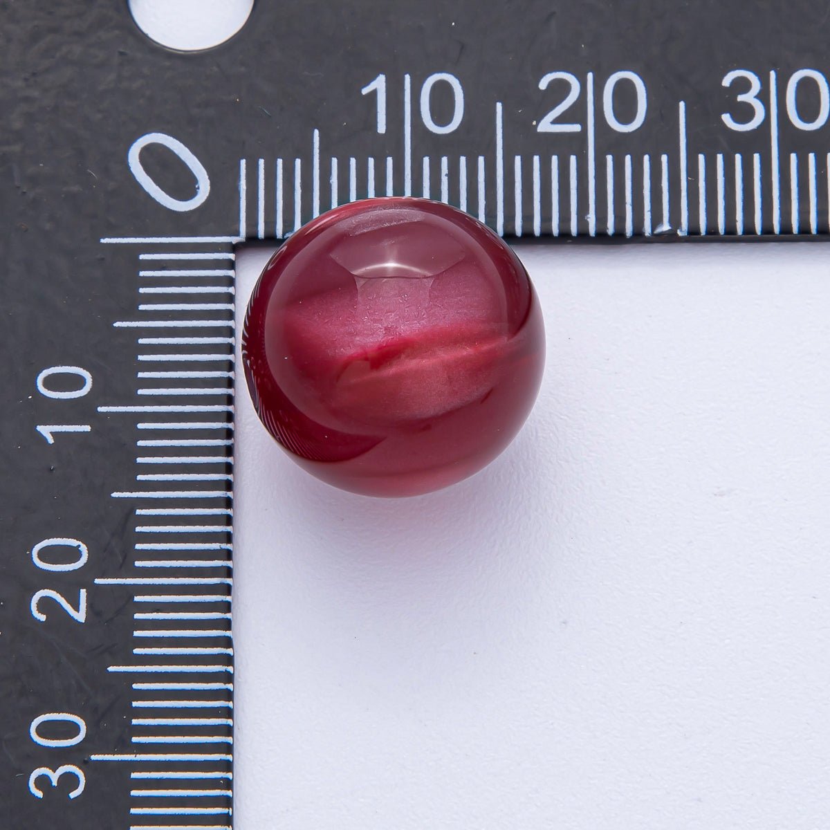 10x 16mm Purple, White, Green, Red, Brown, Pink Glitter Acrylic Resin Round Bead Set | B601 - B604 - DLUXCA