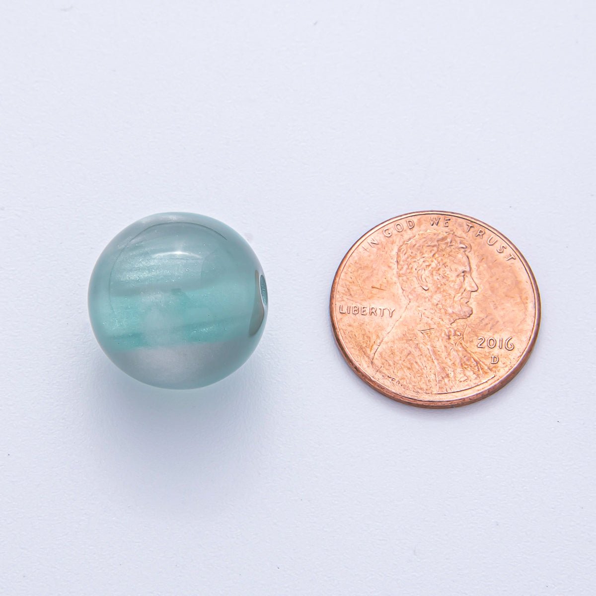 10x 16mm Purple, White, Green, Red, Brown, Pink Glitter Acrylic Resin Round Bead Set | B601 - B604 - DLUXCA