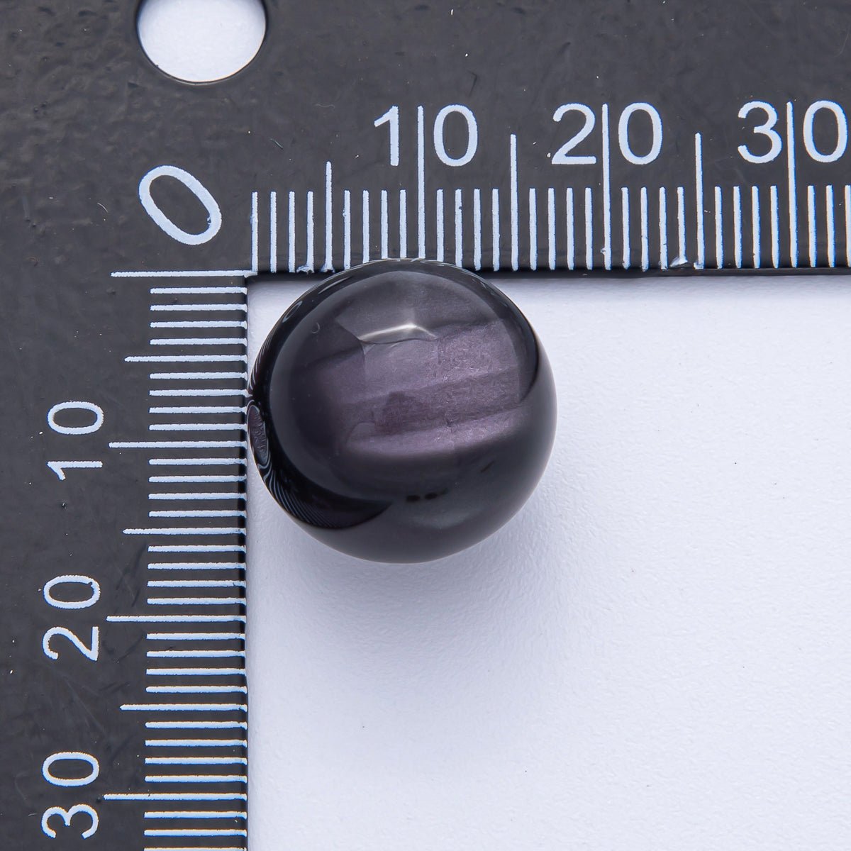 10x 16mm Purple, White, Green, Red, Brown, Pink Glitter Acrylic Resin Round Bead Set | B601 - B604 - DLUXCA