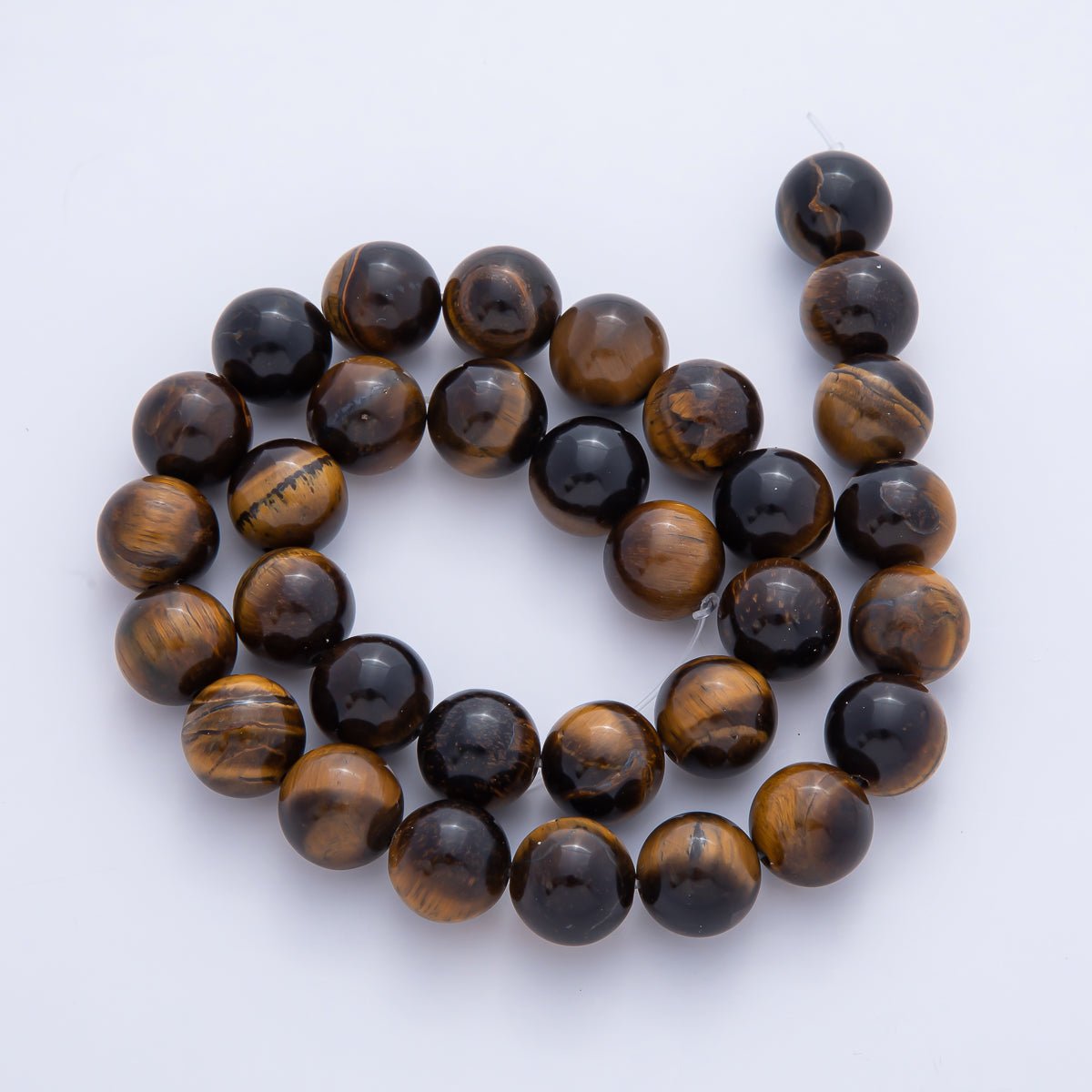 12.5mm Black Onyx, Tiger Eye, Red Carnelian Gemstone Bead Strand Findings | WA - 1264 WA - 3460 WA - 3481 - DLUXCA