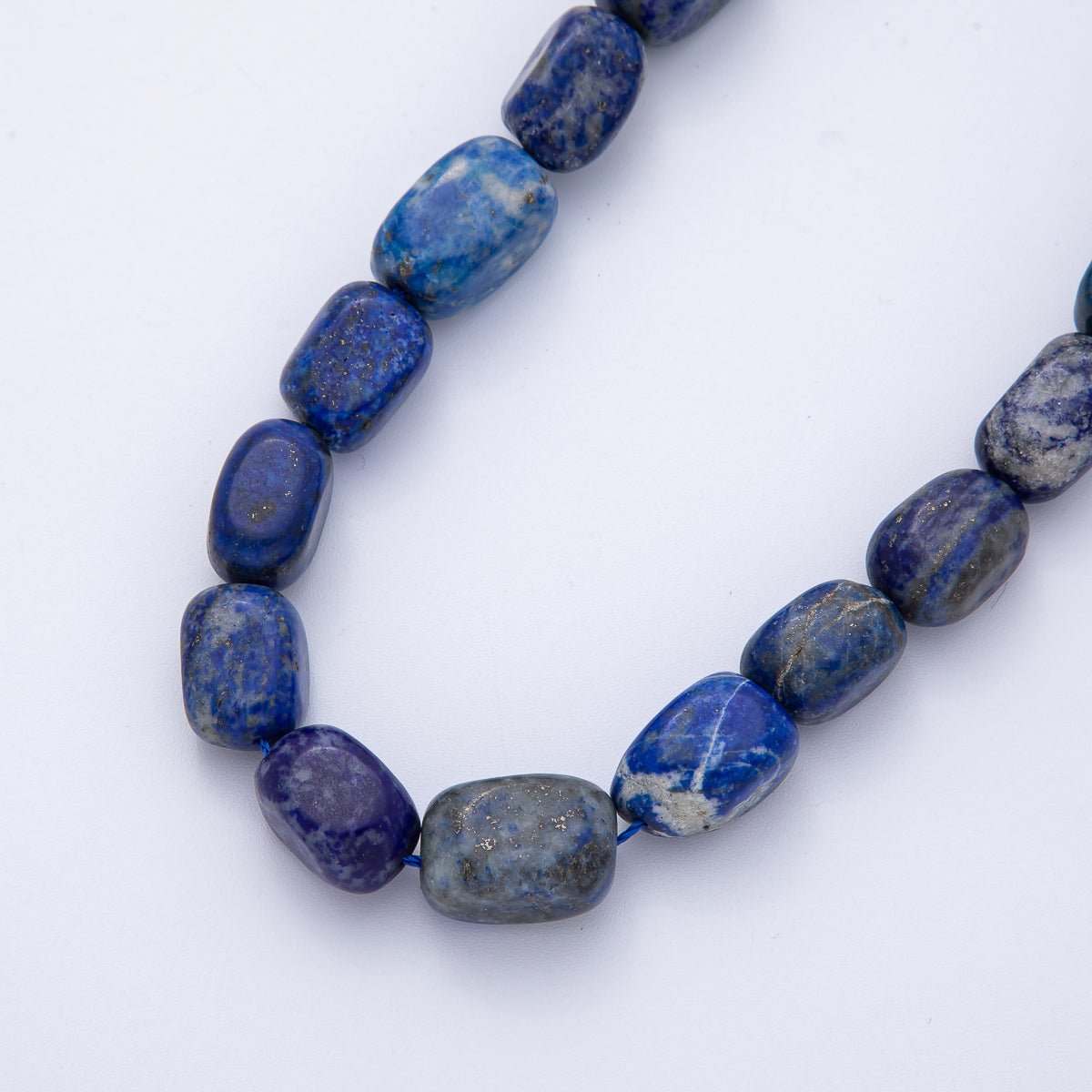 13mm Bloodstone, Moss Agate, Amazonite, Lapis Lazuli Pebble Nugget Natural Gemstone Strand Finding | WA - 3926 ~ WA - 3929 - DLUXCA