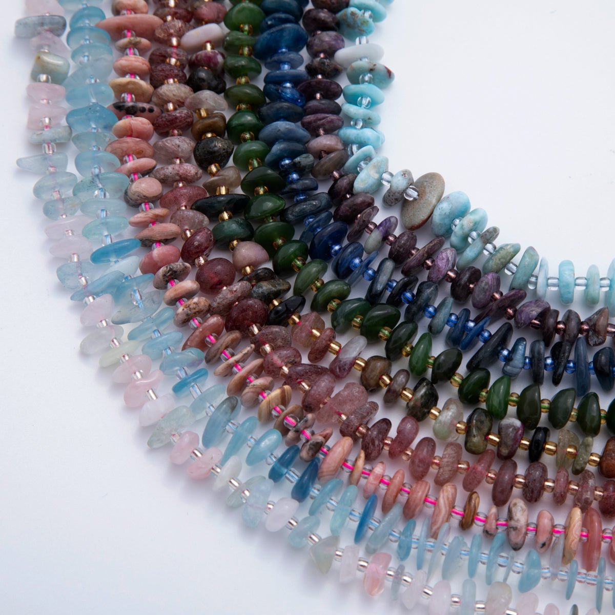 13mm Irregular Chip Pebble Natural Gemstone Bead Strand Finding | WA - 1983 - DLUXCA