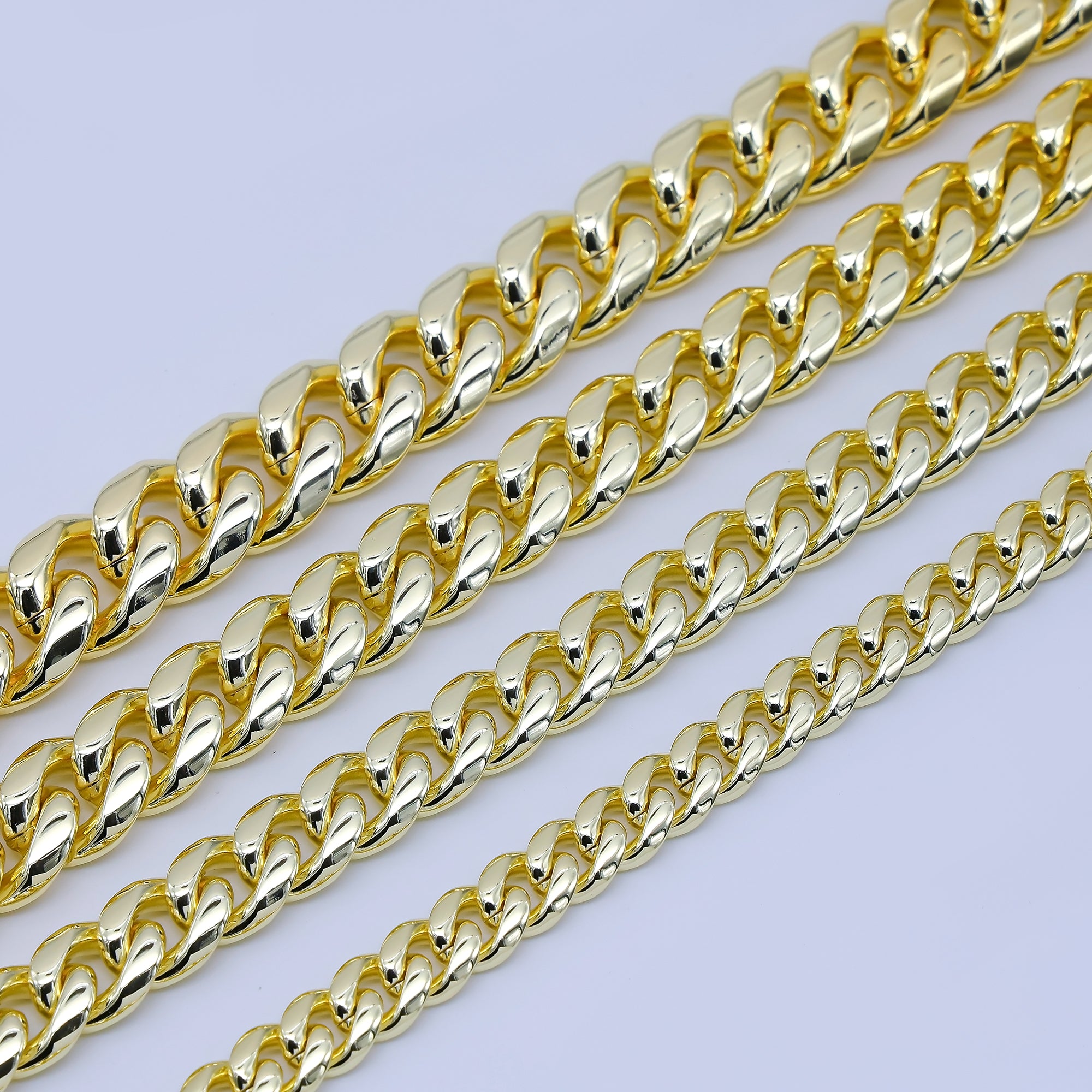 Chunky Gold Stainless Steel Men's Cuban Link Chain Necklace 18.11” Long, 14mm Wide WA-3909