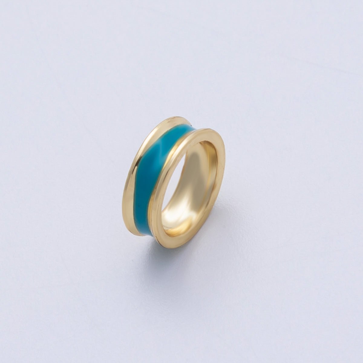 14K Gold Filled 10mm Enamel Rondelle Bead | Bead - 00015 - Bead - 00020 - DLUXCA