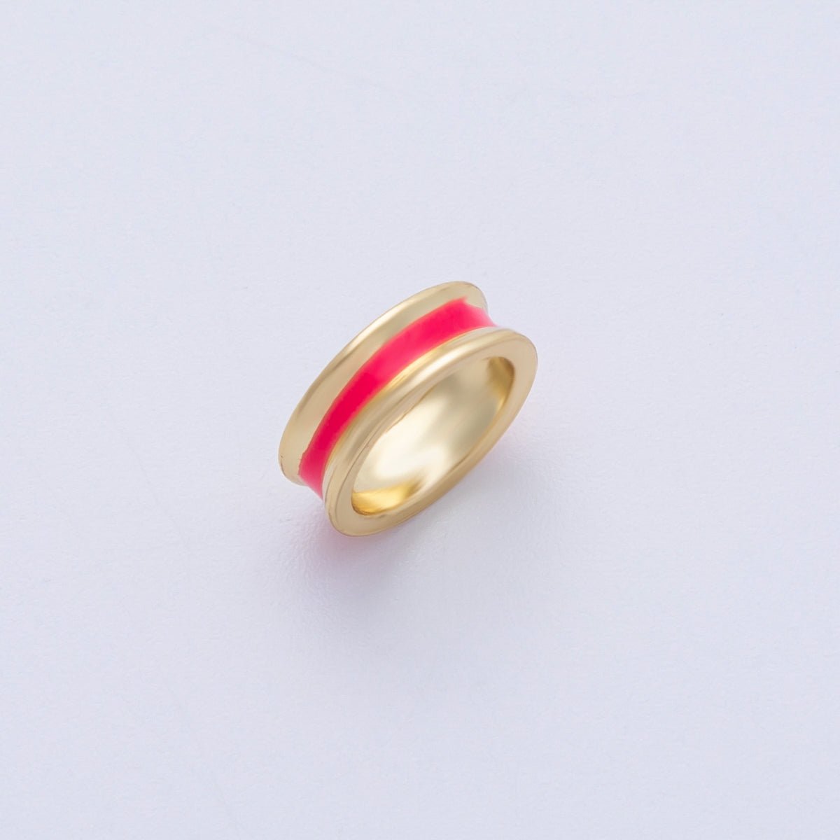 14K Gold Filled 10mm Enamel Rondelle Bead | Bead - 00015 - Bead - 00020 - DLUXCA