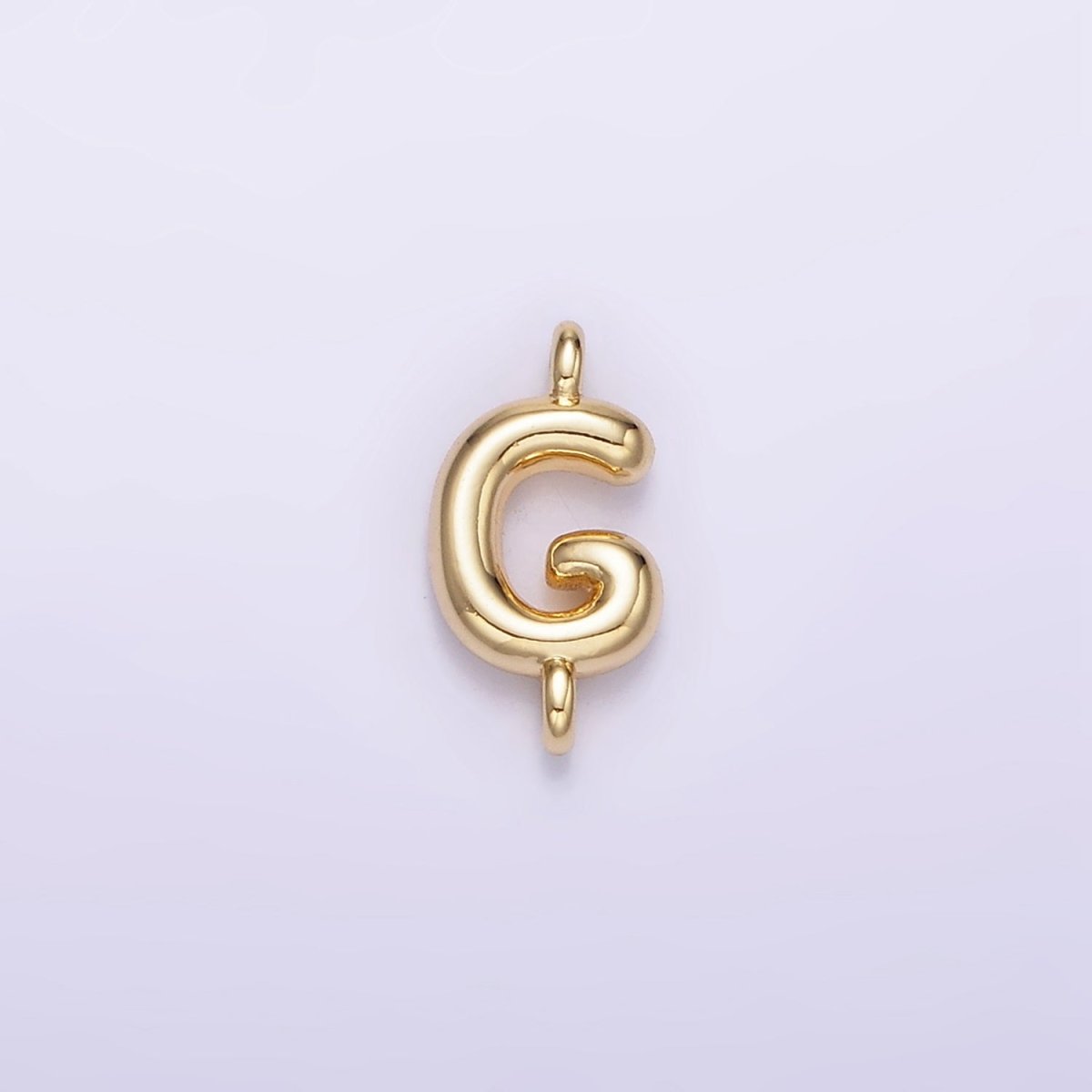 14K Gold Filled 10mm Initial Letter Chubby Balloon Mini Connector | A1539 - A1551 - DLUXCA