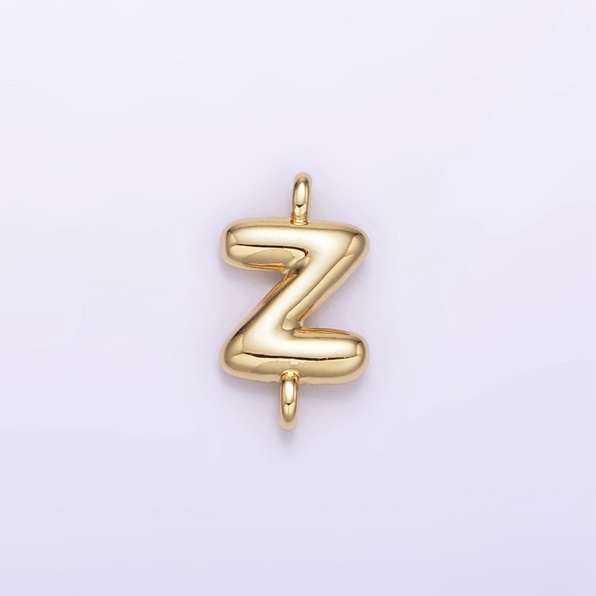 14K Gold Filled 10mm Initial Letter Chubby Balloon Mini Connector | A1539 - A1551 - DLUXCA