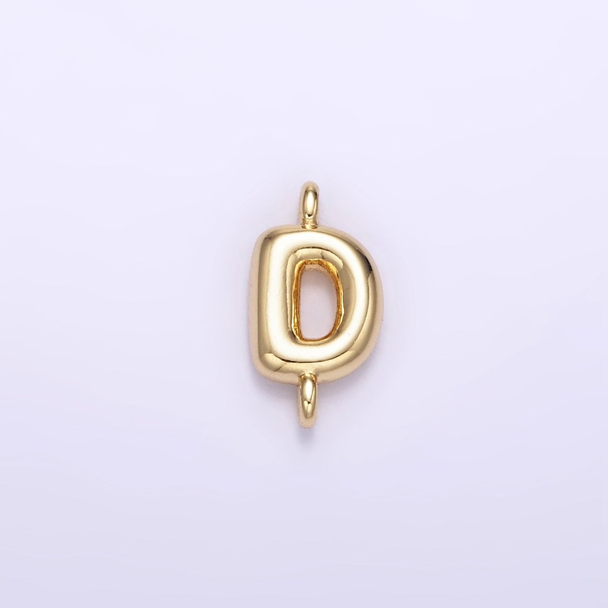 14K Gold Filled 10mm Initial Letter Chubby Balloon Mini Connector | A1539 - A1551 - DLUXCA