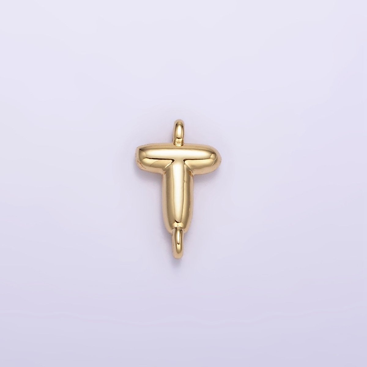 14K Gold Filled 10mm Initial Letter Chubby Balloon Mini Connector | A1539 - A1551 - DLUXCA