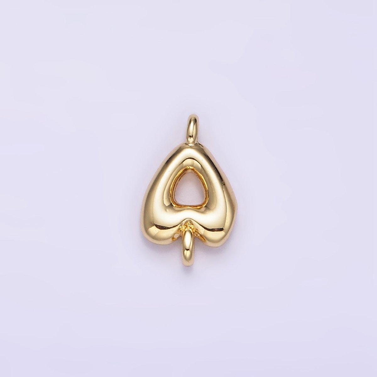 14K Gold Filled 10mm Initial Letter Chubby Balloon Mini Connector | A1539 - A1551 - DLUXCA