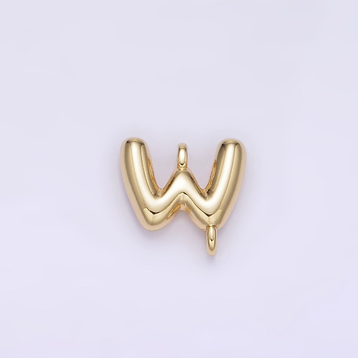 14K Gold Filled 10mm Initial Letter Chubby Balloon Mini Connector | A1539 - A1551 - DLUXCA