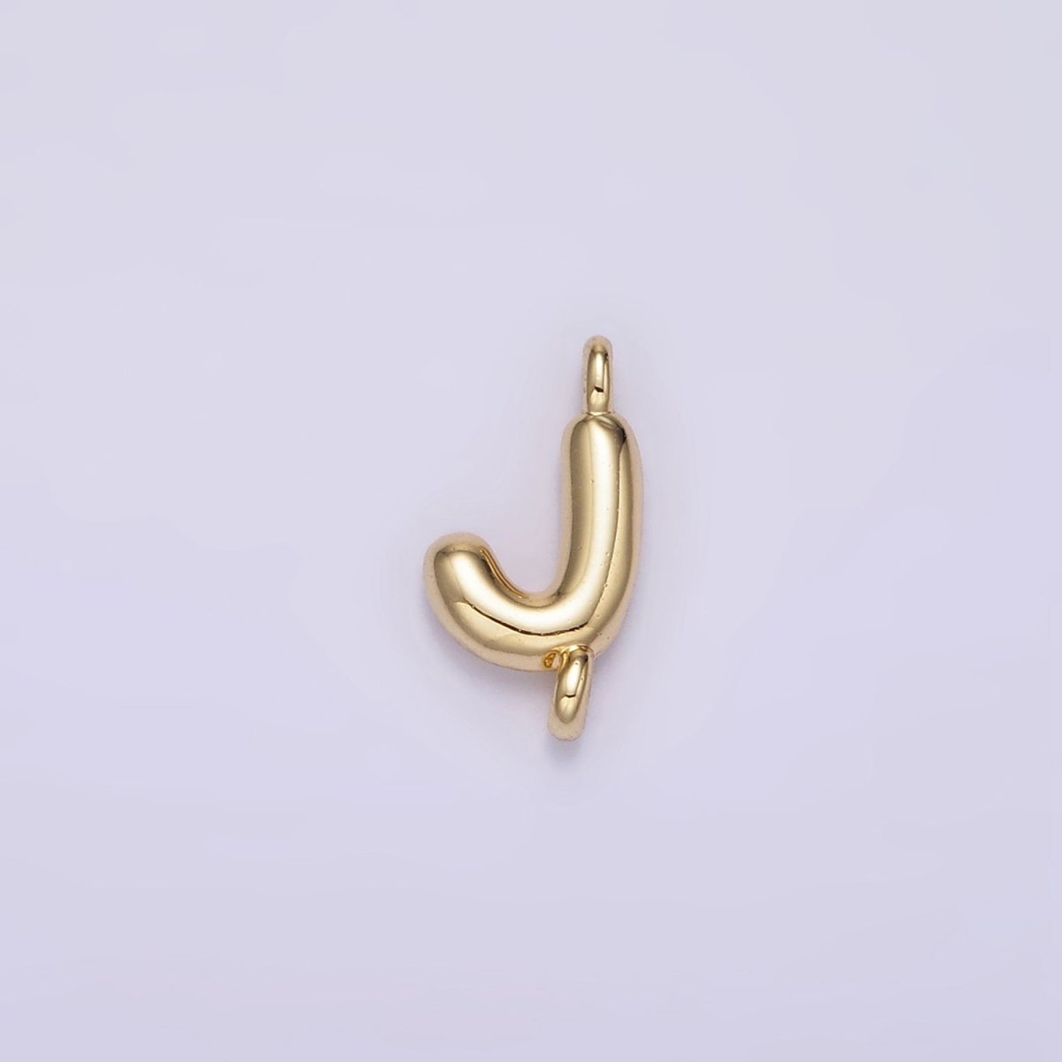 14K Gold Filled 10mm Initial Letter Chubby Balloon Mini Connector | A1539 - A1551 - DLUXCA