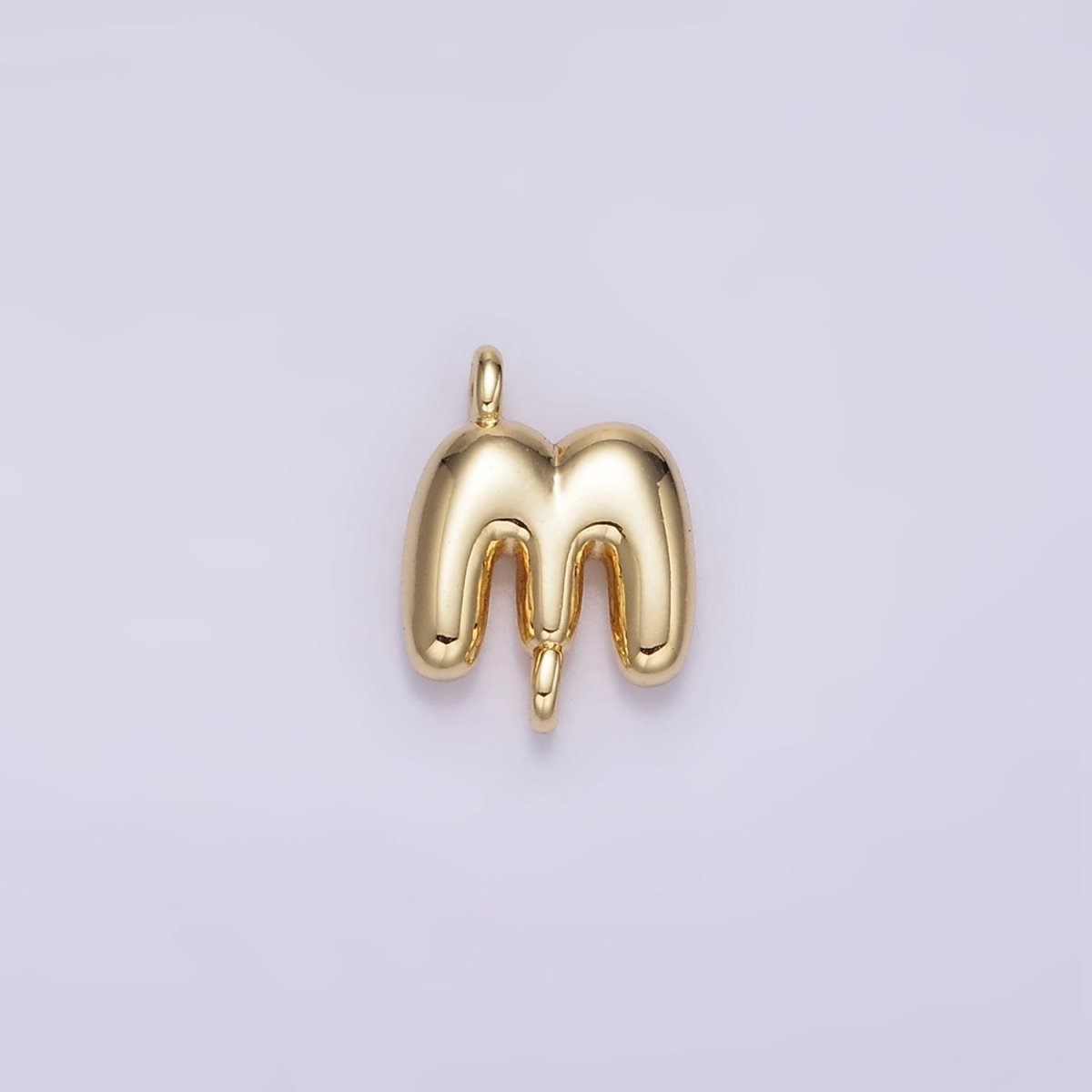 14K Gold Filled 10mm Initial Letter Chubby Balloon Mini Connector | A1539 - A1551 - DLUXCA