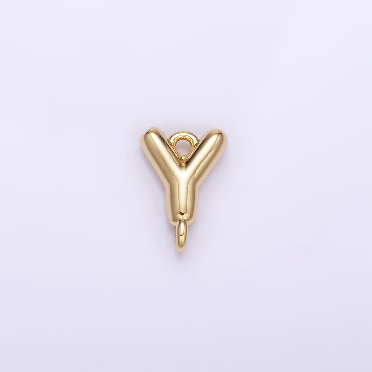 14K Gold Filled 10mm Initial Letter Chubby Balloon Mini Connector | A1539 - A1551 - DLUXCA