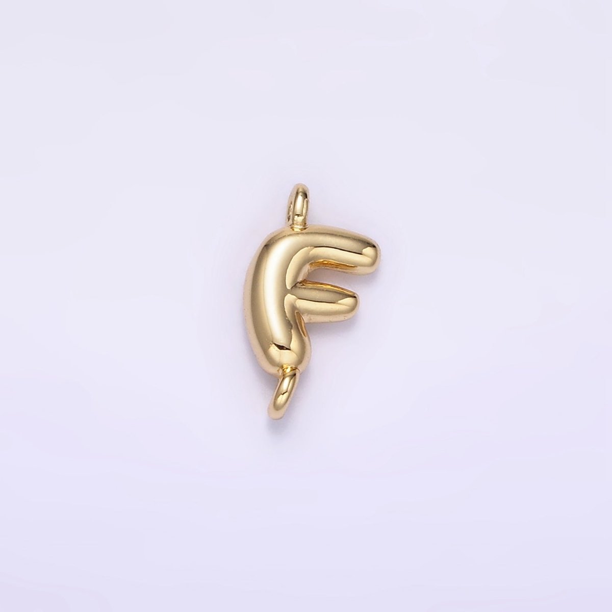 14K Gold Filled 10mm Initial Letter Chubby Balloon Mini Connector | A1539 - A1551 - DLUXCA