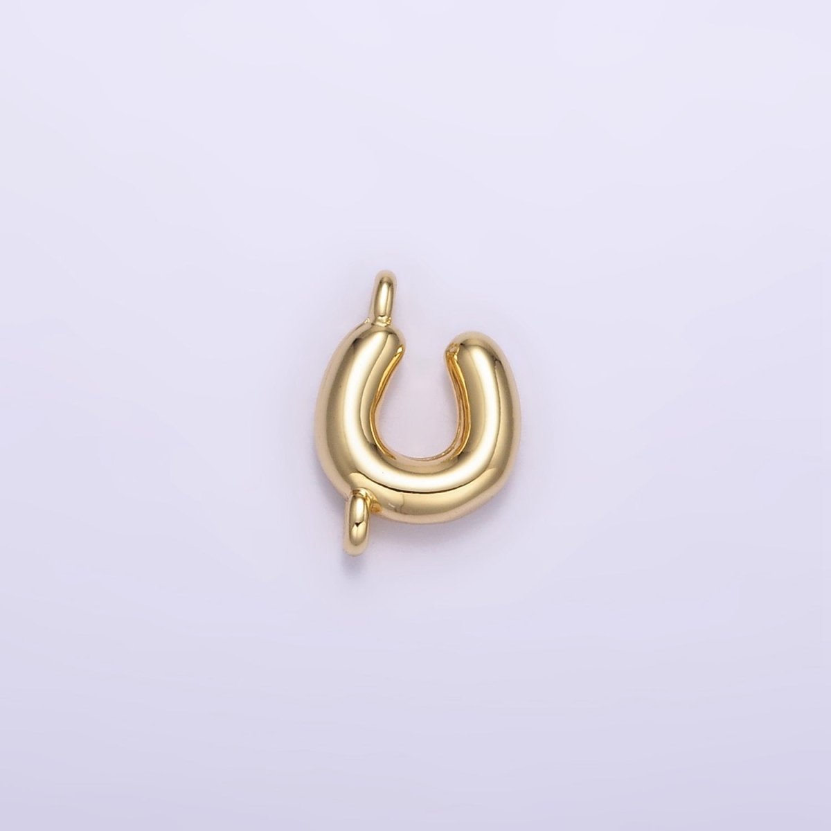 14K Gold Filled 10mm Initial Letter Chubby Balloon Mini Connector | A1539 - A1551 - DLUXCA