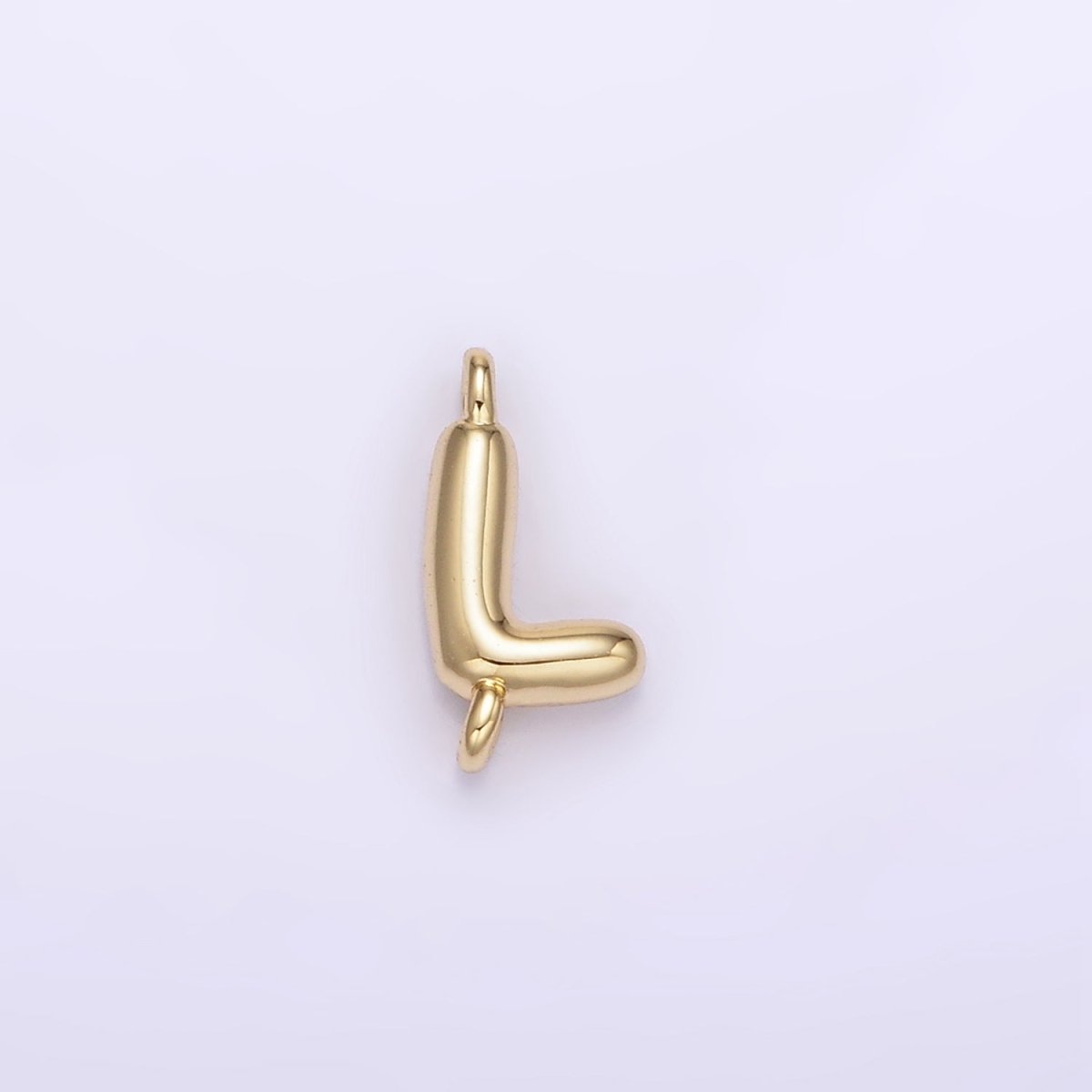 14K Gold Filled 10mm Initial Letter Chubby Balloon Mini Connector | A1539 - A1551 - DLUXCA
