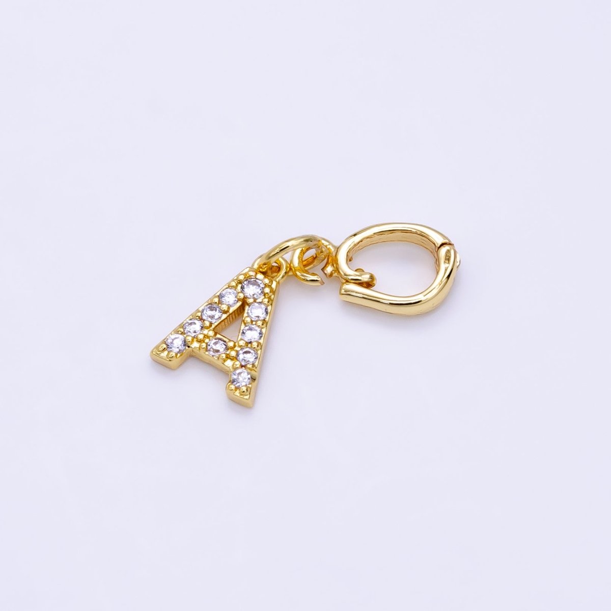 14K Gold Filled 10mm Minimalist Front-Facing Snap Latch Clip On Bail Findings | Z787 - DLUXCA