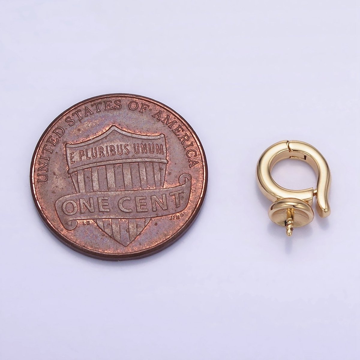 14K Gold Filled 10mm Snap Latch Drill Bail Finding | Z779 - DLUXCA