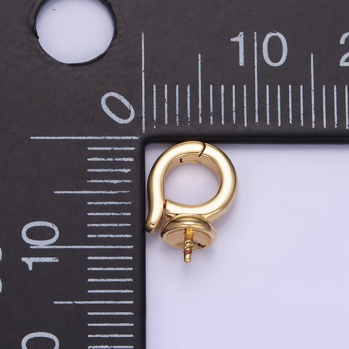 14K Gold Filled 10mm Snap Latch Drill Bail Finding | Z779 - DLUXCA