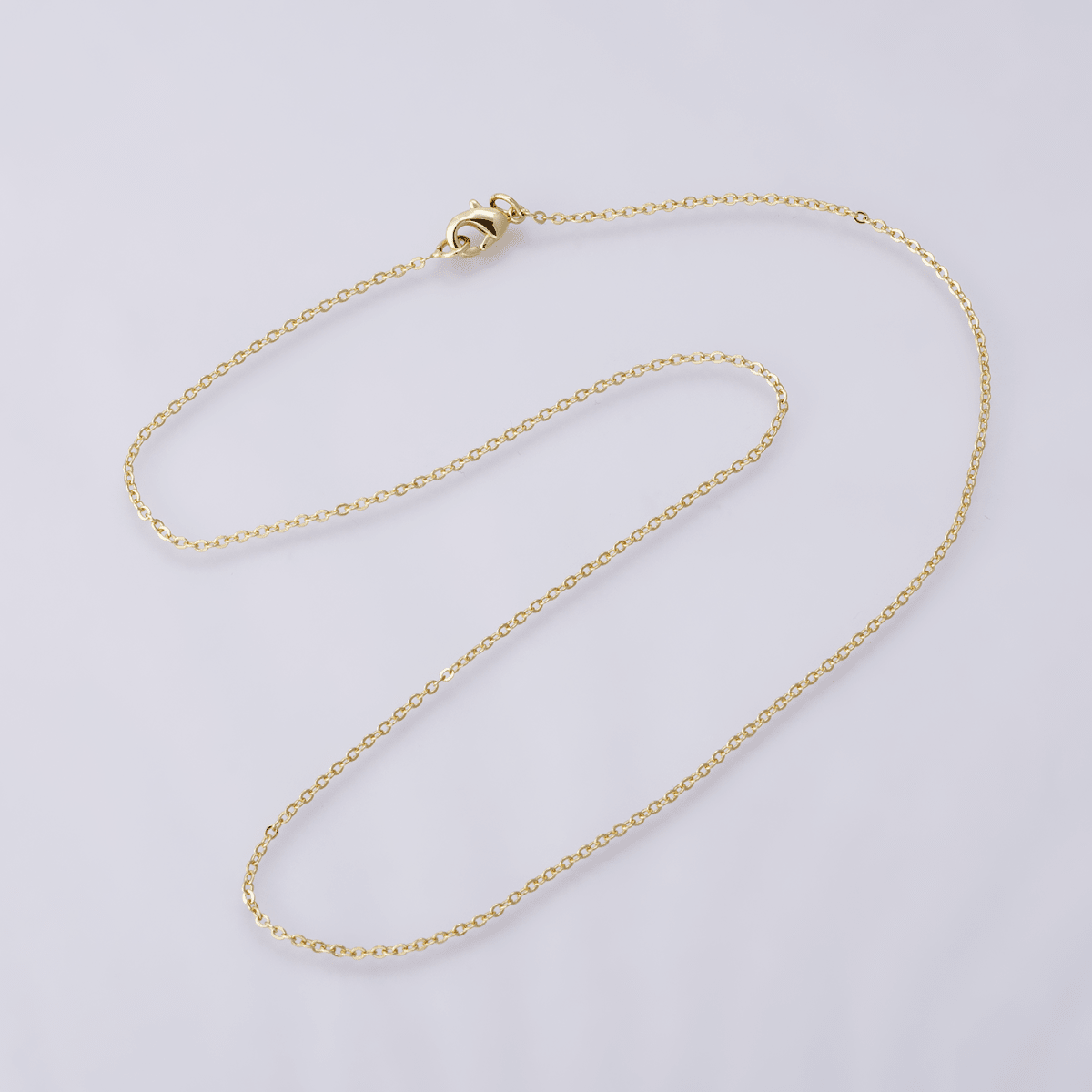 14K Gold Filled 1.2mm Minimalist Cable Chain 16.5 Inch Choker Necklace | WA - 04170 - DLUXCA