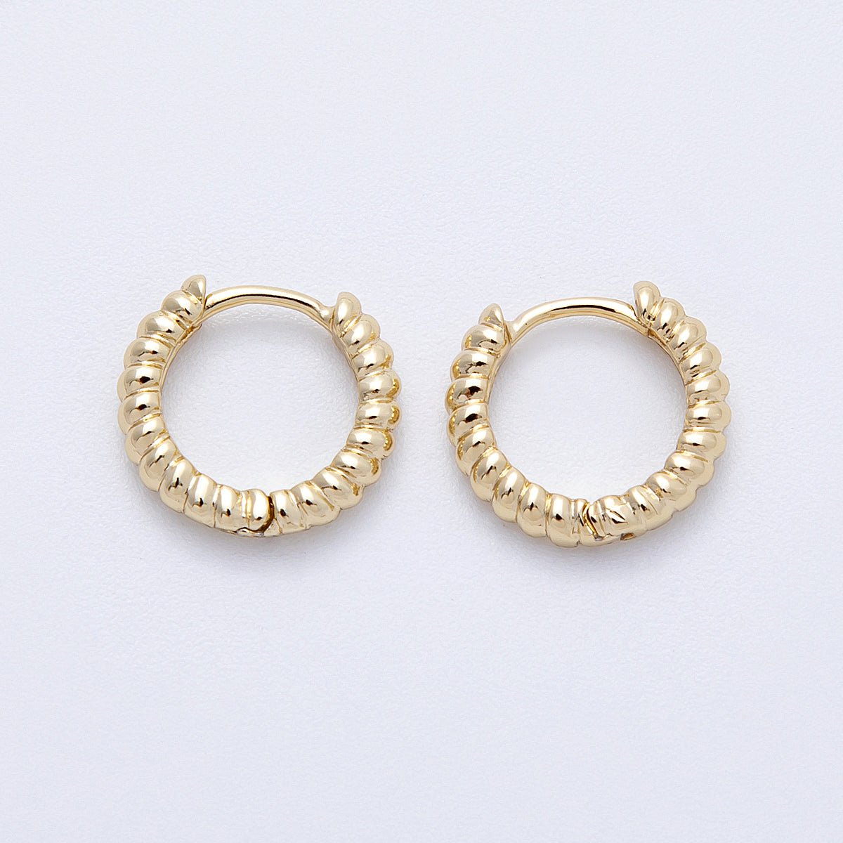 14K Gold Filled 13mm Croissant Cartilage Huggie Earrings | Earrings - 00177 - DLUXCA