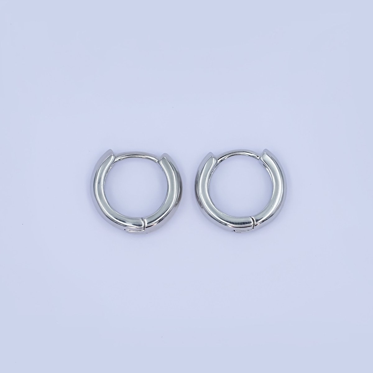 14K Gold Filled 13mm Minimalist Huggie Earrings in Gold & Silver | AB1165 AD171 - DLUXCA