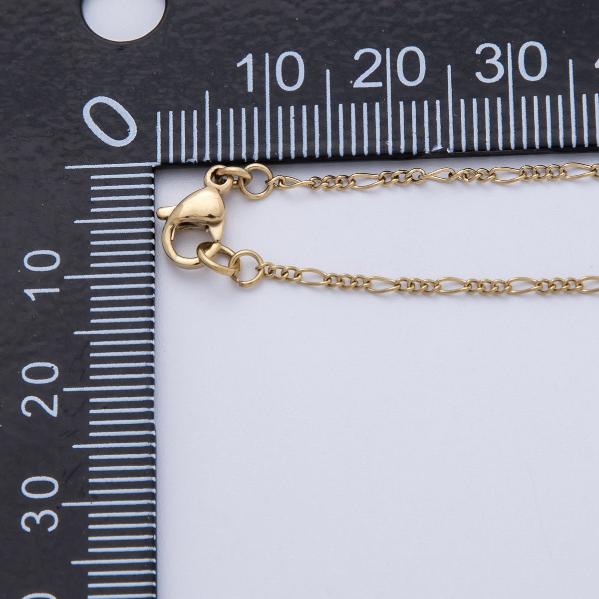 14K Gold Filled 1.4mm Dainty Minimalist Figaro Chain 18 Inch Necklace | WA - 4083 - DLUXCA
