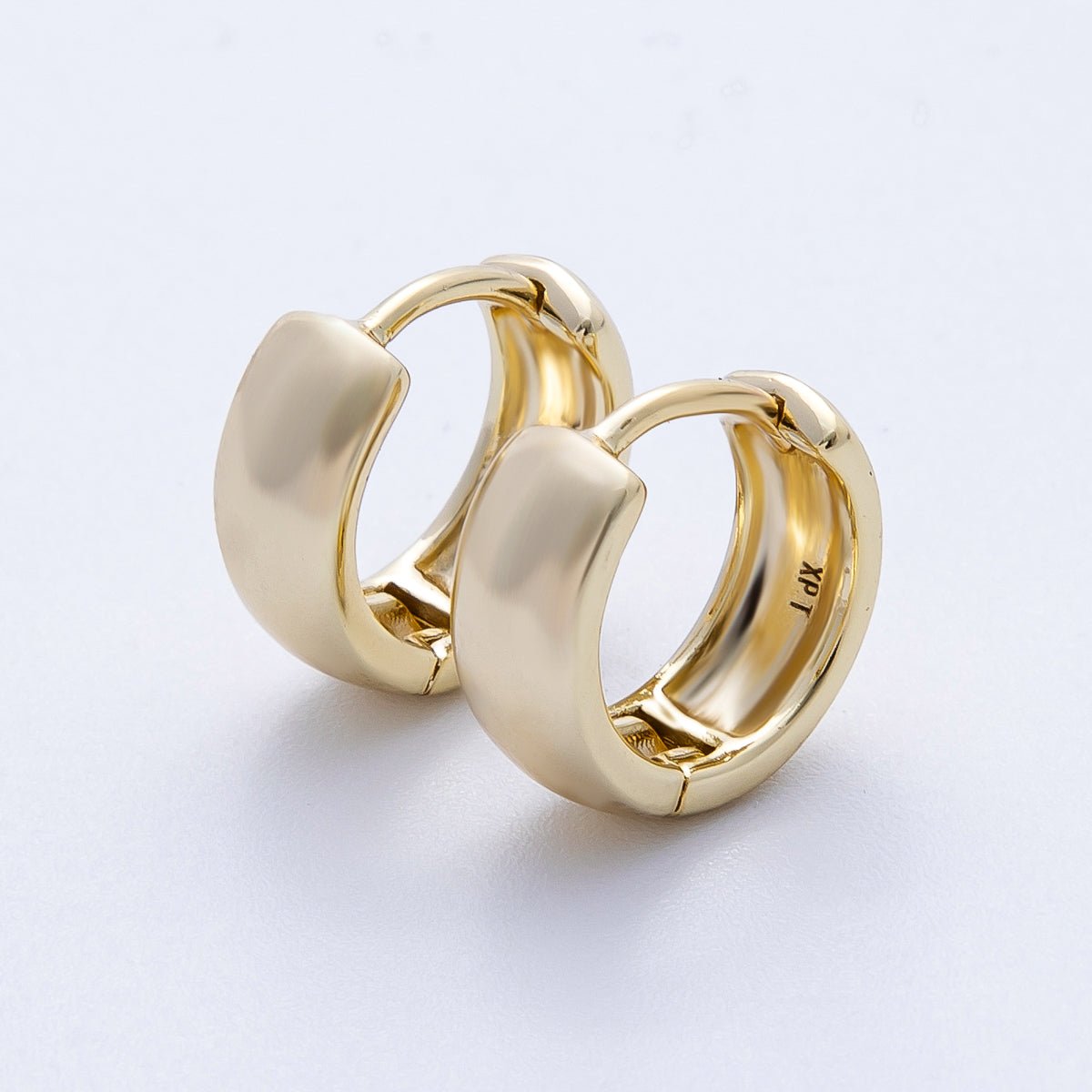14K Gold Filled 14mm Minimalist Cartilage Huggie Earrings | Earrings - 00257 - DLUXCA