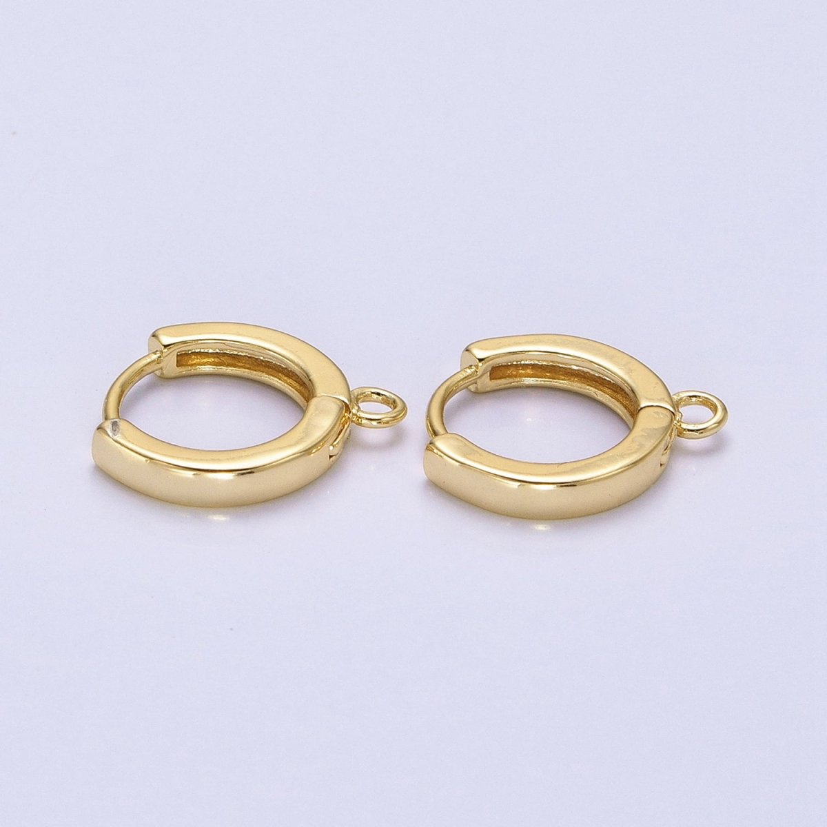 14K Gold Filled 14mm Minimalist Huggie Earrings Findings | Z639 - DLUXCA