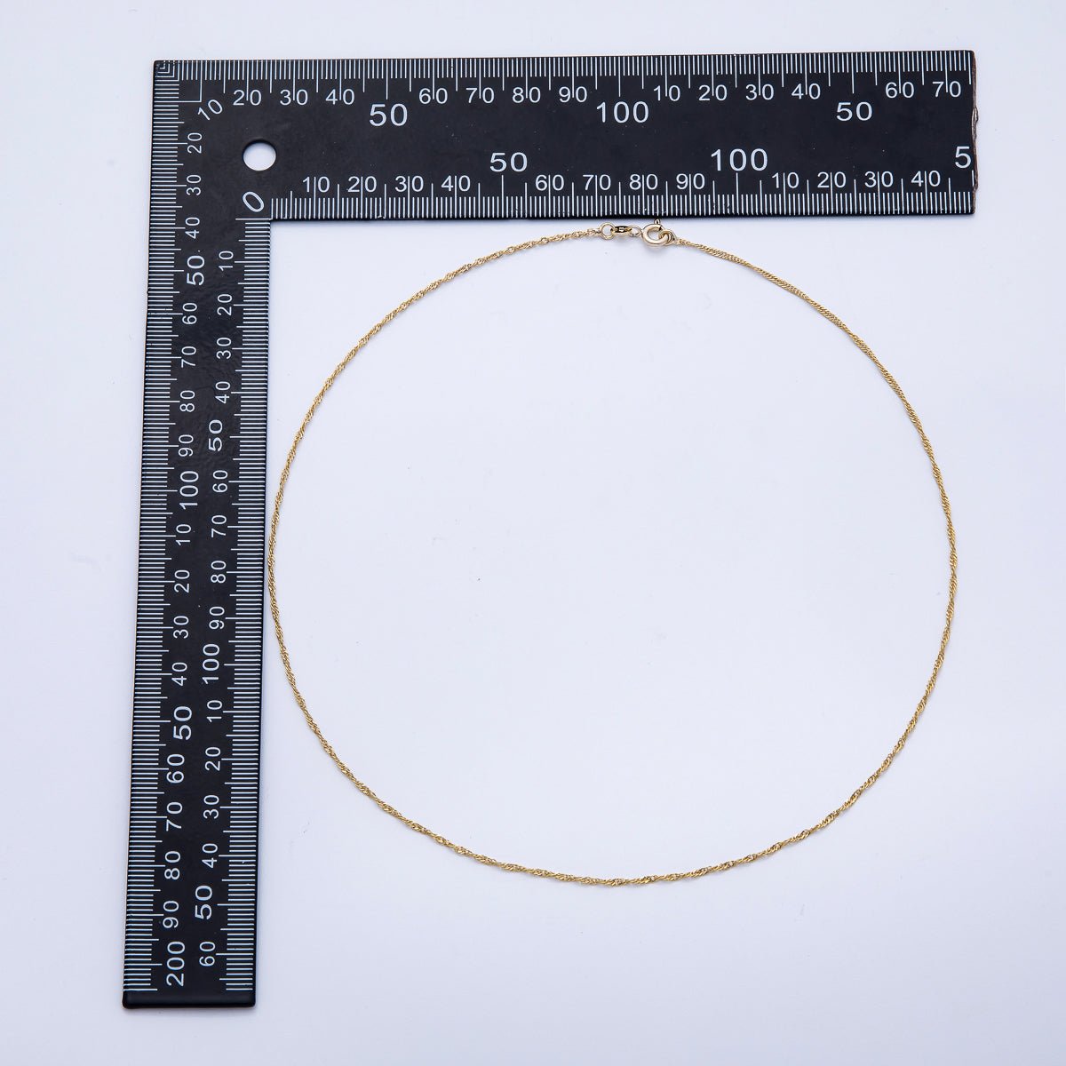 14K Gold Filled 1.5mm Classic Singapore Chain 18 Inch Necklace | WA - 04281 - DLUXCA