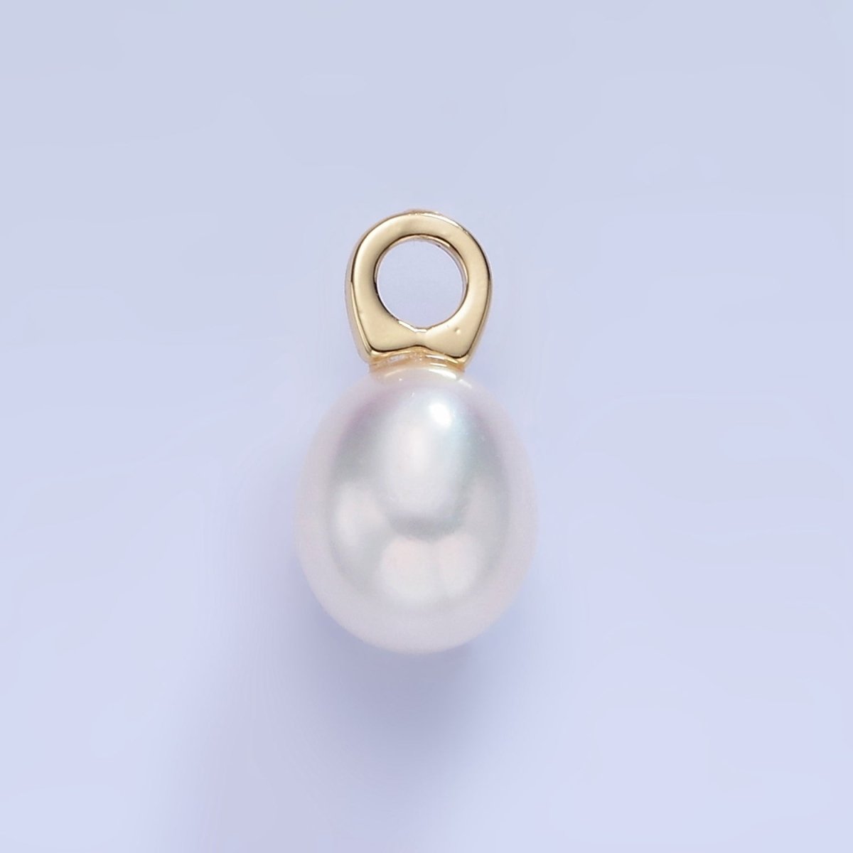 14K Gold Filled 15mm Shell Pearl Drop Pendant | P1745 - DLUXCA