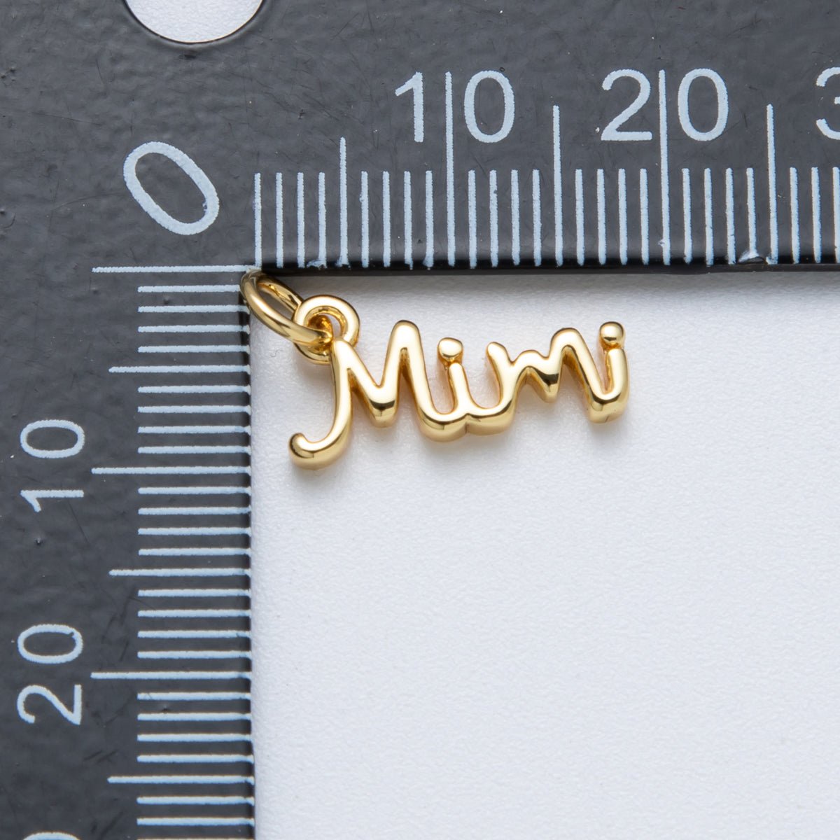14K Gold Filled 16mm Grandma "Mimi" Minimalist Script Charm | Charms - 00030 - DLUXCA